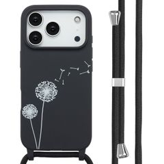 imoshion Coque design en silicone avec cordon Apple iPhone 17 Pro - Dandelion Black