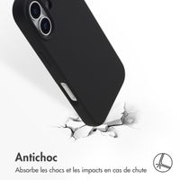 Accezz Coque Liquid Silicone avec MagSafe Apple iPhone 17 - Noir