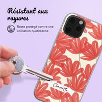 Coque personnalisée avec des fleurs iPhone 12 (Pro) - Transparent