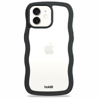 Holdit Coque Wavy Apple iPhone 12 (Pro) - Black / Transparent