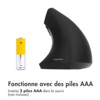 imoshion Souris ergonomique sans fil - Droitier - USB-A - Noir