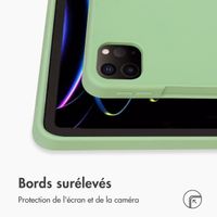 Accezz Coque Liquid Silicone avec porte-stylet Apple iPad Pro 12.9 (2022) / Pro 12.9 (2021) / Pro 12.9 (2020) - Vert clair