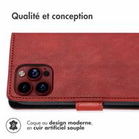 imoshion Étui de télephone portefeuille Apple iPhone 15 Pro - Rouge