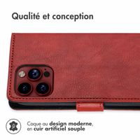 imoshion Étui de téléphone portefeuille Luxe iPhone 15 Pro - Rouge