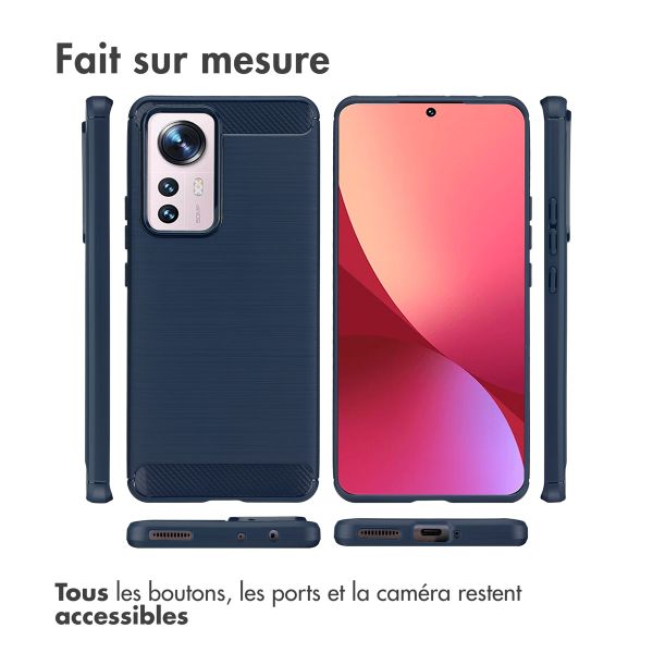 imoshion Coque Brushed Xiaomi 12 Pro - Bleu foncé