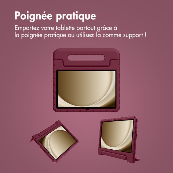 imoshion Coque kidsproof avec poignée Samsung Galaxy Tab A11 Plus / A9 Plus - Velvet Plum