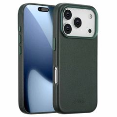 Accezz Coque arrière en cuir avec MagSafe Apple iPhone 17 Pro - Cedar Green