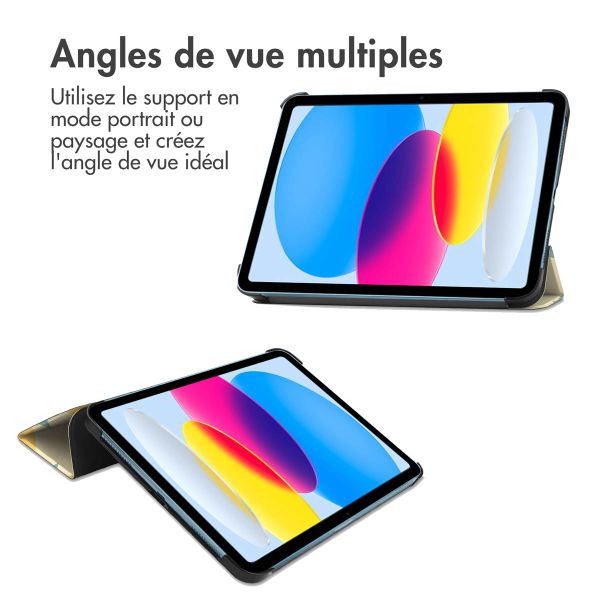 imoshion Coque tablette Design Trifold Apple iPad 11 (2025) 11 pouces A16 / iPad 10 (2022) 10.9 pouces - Citrus Dream