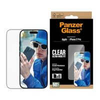 PanzerGlass Protection d'écran Ultra-Wide Fit Anti-bactérienne avec applicateur Apple iPhone 17 Pro
