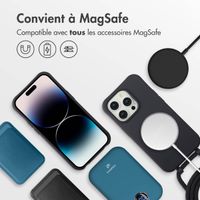imoshion Coque arrière Color avec cordon amovible et MagSafe Apple iPhone 14 Pro - Noir