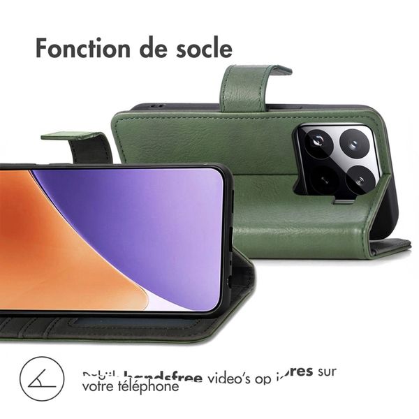 imoshion Étui de télephone portefeuille de luxe Xiaomi 15 - Vert