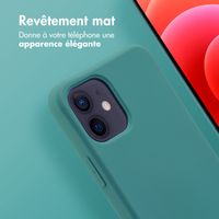 imoshion Coque arrière Color avec cordon amovible et MagSafe Apple iPhone 12 (Pro) - Vert foncé