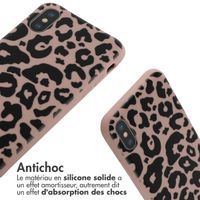 imoshion Coque design en silicone avec cordon iPhone X / Xs - Animal Pink