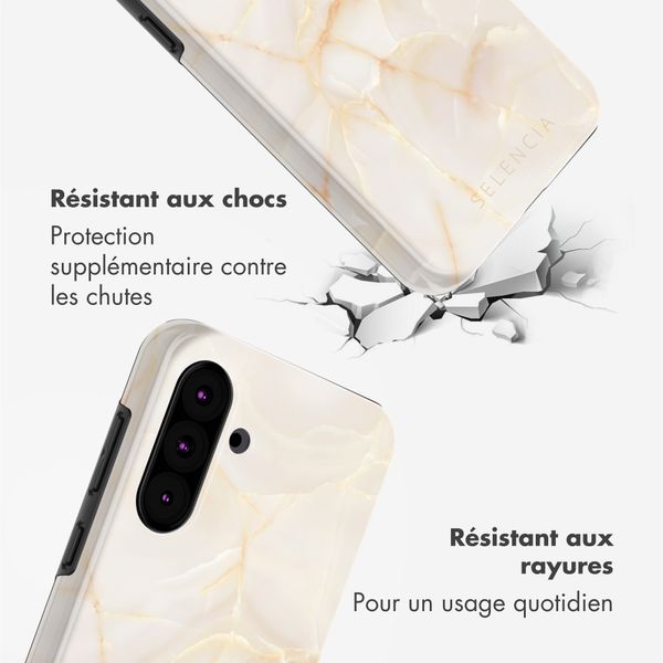 Selencia Coque arrière Vivid Samsung Galaxy A36 / A56 - Golden Beige Marble