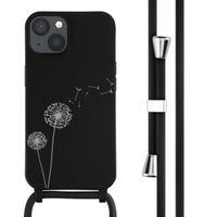 imoshion Coque design en silicone avec cordon Apple iPhone 13 - Dandelion Black