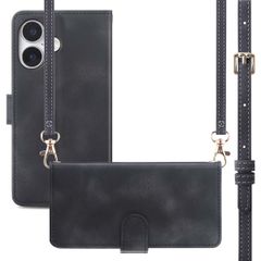 imoshion Etui de télephone portefeuille avec cordon Apple iPhone 16 - Noir