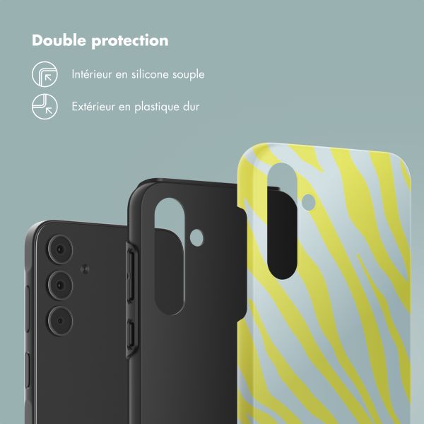 Selencia Coque arrière Vivid Samsung Galaxy A55 - Zebra Winter Sky Titanium Yellow