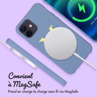 Coque de couleur personnalisée MagSafe avec cordon amovible  et lettre iPhone 12 Pro - Ash Blue