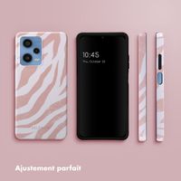 Selencia Coque arrière Vivid Xiaomi Redmi Note 12 Pro (5G) - Colorful Zebra Old Pink