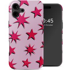 Selencia Coque arrière Vivid avec MagSafe Apple iPhone 16 - Stars Rubine Red Light Pink