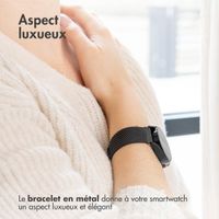 imoshion Bracelet magnétique milanais  - Connexion universelle 22 mm - Taille S - Noir