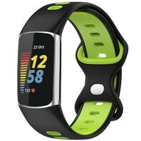 imoshion Bracelet sportif en silicone Fitbit Charge 5 / Charge 6 - Noir / Vert