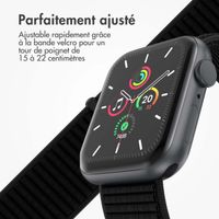 imoshion Bracelet en nylon Apple Watch Series 1 t/m 9 / SE (38/40/41 mm) | Series 10 / 11 (42 mm) - Noir