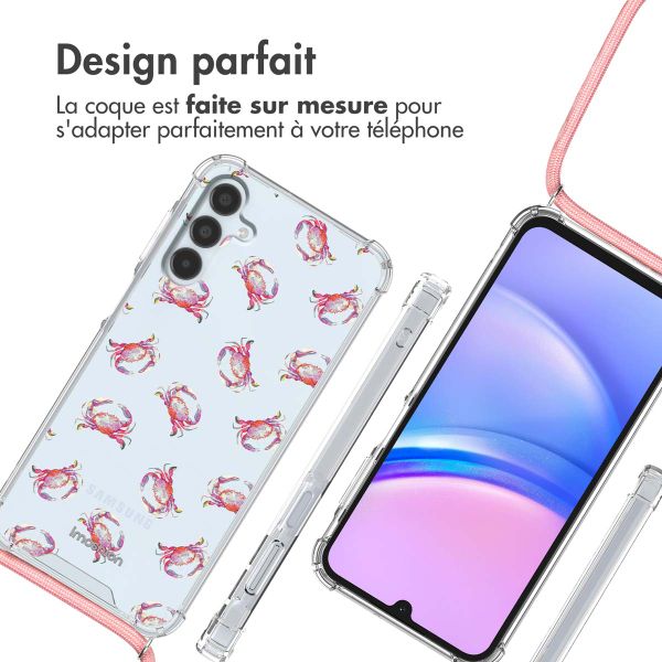 imoshion Coque Design avec cordon Samsung Galaxy A15 (5G/4G) - Crab Watercolor