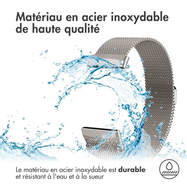 imoshion Bracelet magnétique milanais le Fitbit Versa 4 / 3 / Sense (2) - Starlight