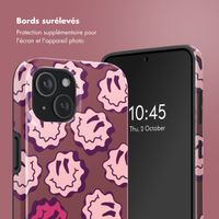 Selencia Coque arrière Vivid avec MagSafe Apple iPhone 15 - Wavy Smiley Pink