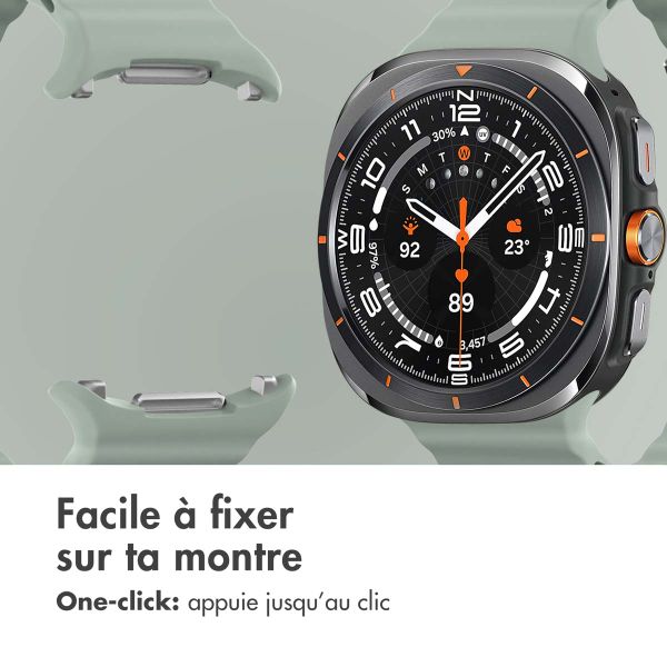 imoshion Bracelet Ocean en silicone Samsung Galaxy Watch Ultra (2024/2025) - Grayish Green