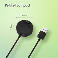 imoshion Station de charge Garmin Watch | Câble de chargement USB-A - 1 metre - Noir