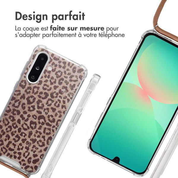 imoshion Coque Design avec cordon Samsung Galaxy A26 - Leopard Mood