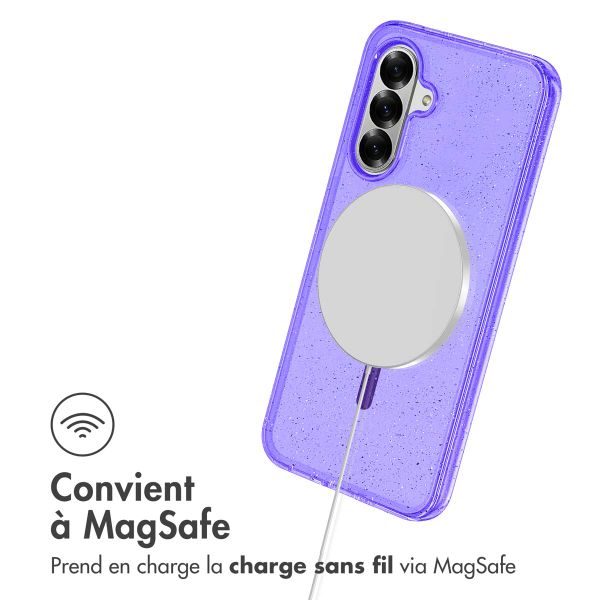 imoshion Coque Pailletée avec MagSafe Samsung Galaxy A56 - Paillettes Violet