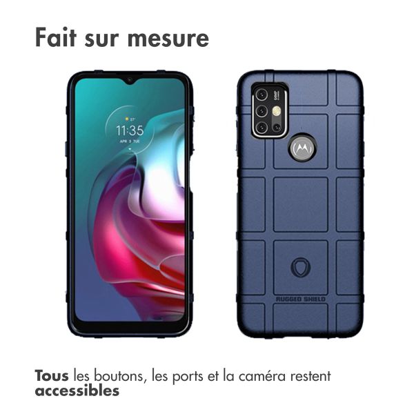 imoshion Coque Arrière Rugged Shield Motorola Moto G30 / G20 / G10 (Power) - Bleu foncé