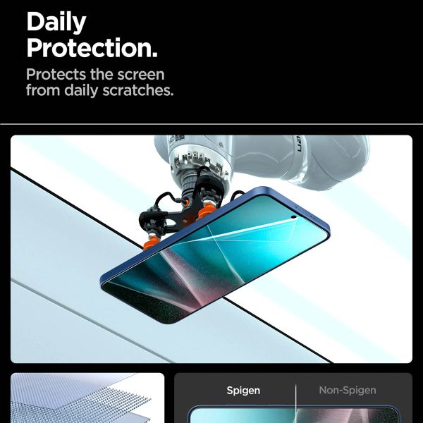 Spigen EliteShield EZ Fit avec plateau d'installation - 1 pack Samsung Galaxy S25