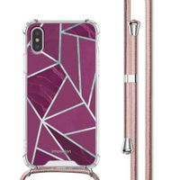 imoshion Coque Design avec cordon Apple iPhone Xs / X - Bordeaux Graphic
