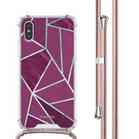 imoshion Coque Design avec cordon iPhone Xs / X - Bordeaux Graphic