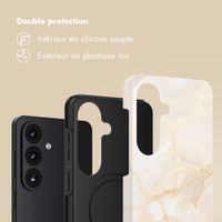 Selencia Coque arrière Vivid Samsung Galaxy S26 - Golden Beige Marble