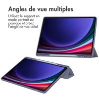 imoshion Coque tablette rigide Trifold Samsung Galaxy Tab S10 Plus / Tab S9 Plus / Tab S9 Plus FE 12.4 pouces - Violet