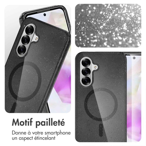 imoshion Coque Pailletée avec MagSafe Samsung Galaxy A36 - Glitter Noir