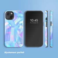 Selencia Coque arrière Vivid Tough avec MagSafe iPhone 13 - Holographic Blue Dream