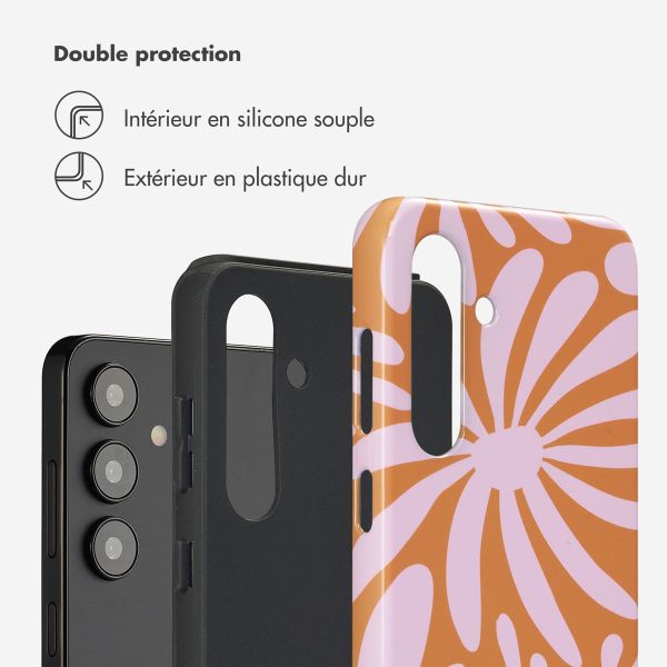 Selencia Coque arrière Vivid Samsung Galaxy S24 - Modern Bloom Pink