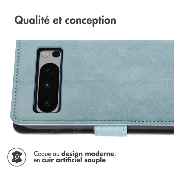 imoshion Étui de téléphone portefeuille Luxe Google Pixel 8 Pro - Bleu clair