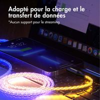 imoshion Câble de charge rapide lumineux RGB - USB-C vers Lightning - 1 mètre