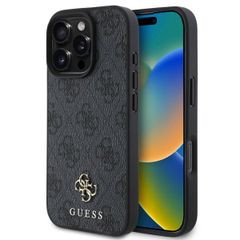 Guess Coque 4G Metal Logo MagSafe iPhone 16 Pro Max - Noir