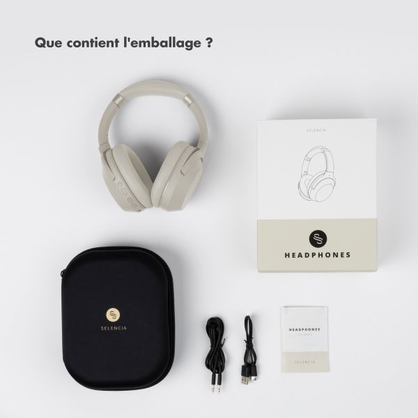 Selencia Casque sans fil Urban Play - Réduction active du bruit (ANC) - Avec étui de rangement - Melody Mist