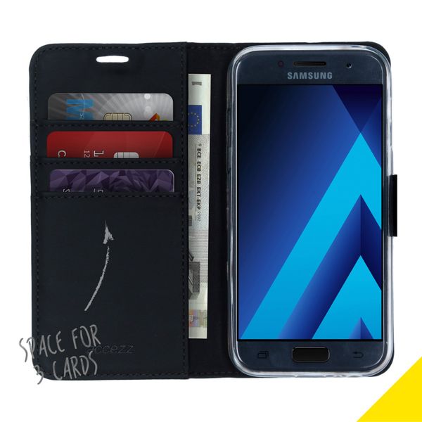 Accezz Étui de télephone Wallet Samsung Galaxy A3 (2017) - Noir