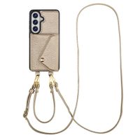 Selencia Coque de télephone Sera avec cordon et porte-cartes enveloppe Samsung Galaxy S26 - Champagne