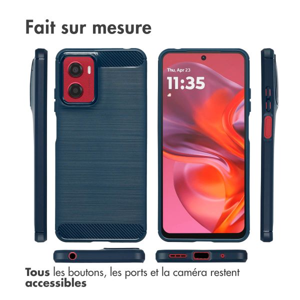 imoshion Coque Brushed Motorola Moto G05 / E15 - Bleu foncé